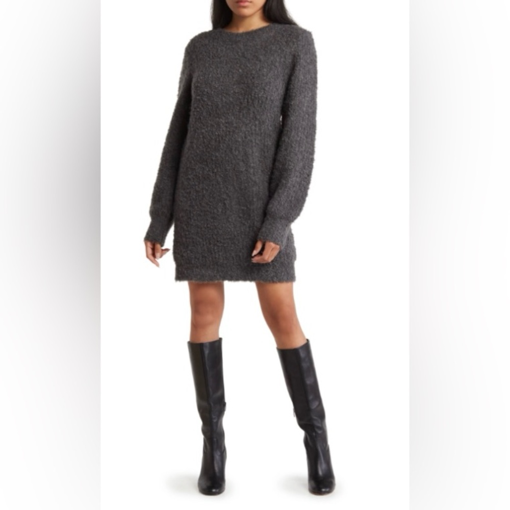 Blu Pepper Dress Sweater Charcoal Gray Size Small